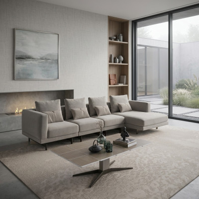 Eck Garnitur Luxus Komplett Ecksofa L-Form Designer Sofa Modern Einrichtung Rohová sedací souprava luxusní kompletní rohová sedací souprava L- tvar designová pohovka Moderní zařízení