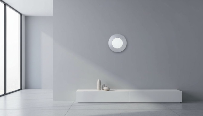 Rund Spiegel Modern Wandspiegel Design Grau Wohnzimmer Neu Einrichtung