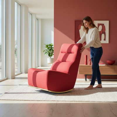 Luxus červená židle obývací pokoj čalouněný sedadlo moderní sedací nábytek návrhář