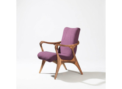 Design nábytku Fialová křeslo Pohovka Sedadlo Obývací pokoj Dřevo Moderní čalounění Textilní