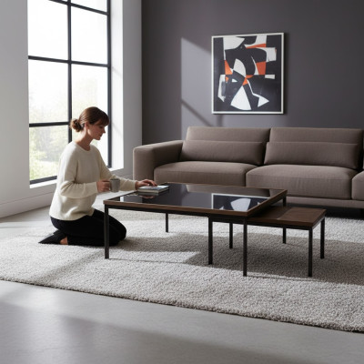 Design Holz 2x Couchtisch Wohnzimmer Luxus Kaffeetisch Tische Neu Möbel