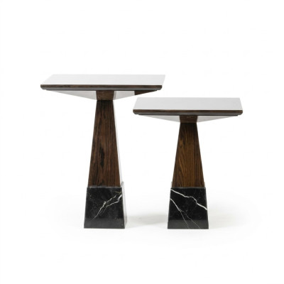 Wohnzimmer Tische Set 2x Beisteltisch Design Kaffeetisch Holz Einrichtung