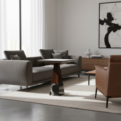 Holz Braun Beisteltisch Luxus Neu Möbel Wohnzimmer Design Tisch