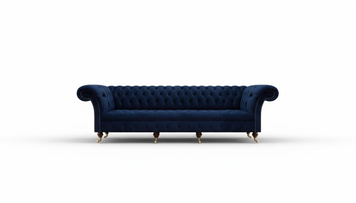 Viersitzer Sofa Couch Wohnzimmer Chesterfield Polstermöbel Design Einrichtung