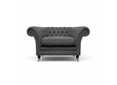 Chesterfield křeslo čalouněný nábytek luxusní textilní nábytek obývací pokoj Chesterfield