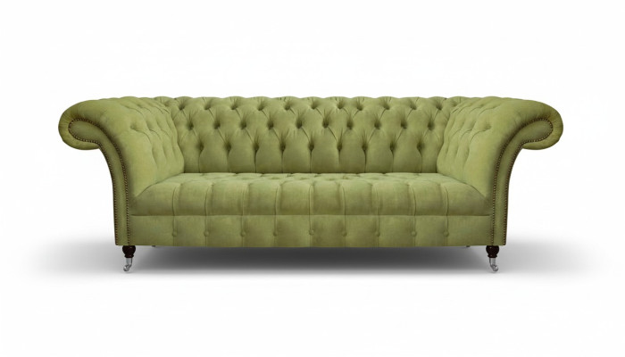Chesterfield světle zelená pohovka Moderní obývací pokoj trojmístné luxusní nábytek