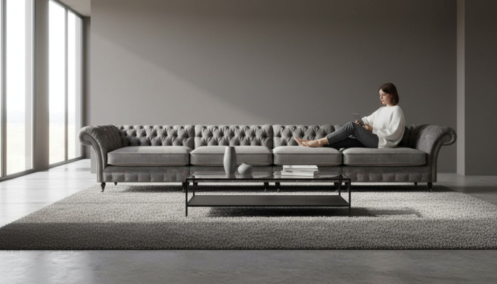 Chesterfield Designer Sofa Wohnzimmer Couchen Luxus Polster 4-Sitzer