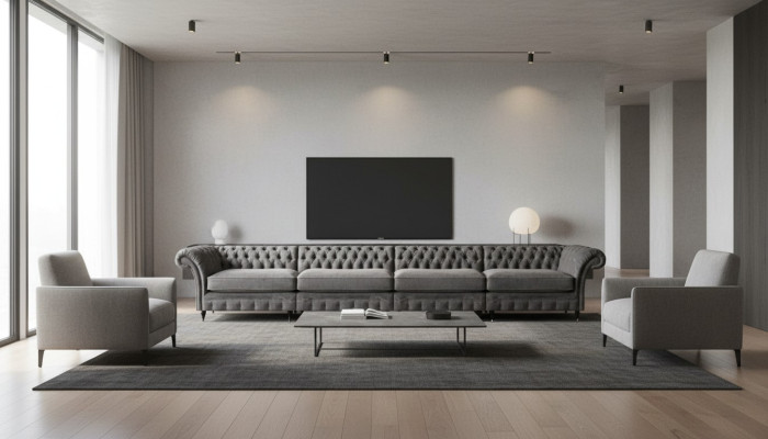 Chesterfield Designer Sofa Wohnzimmer Couchen Luxus Polster 4-Sitzer