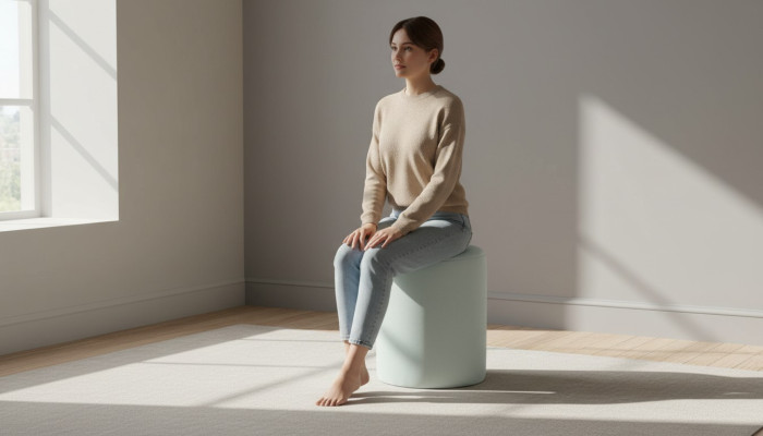 Minimalistischer Hocker Weiß Wohnzimmer Esszimmer Hochwertig Neu