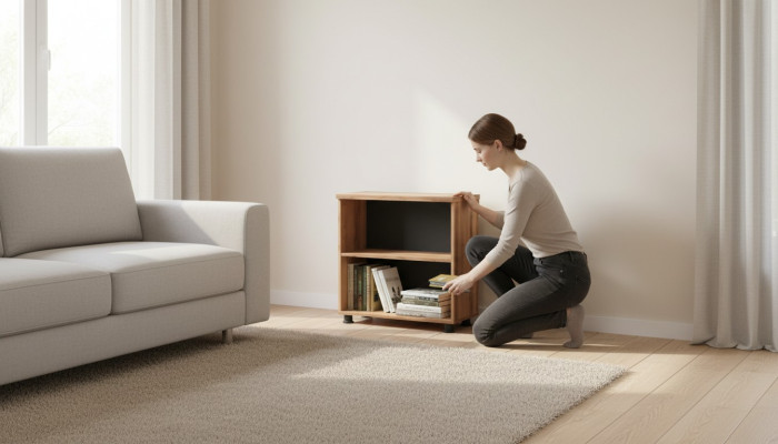 Aktenschrank mit Einlegenboden Arbeitszimmer Braun Einfarbig Modern Stil