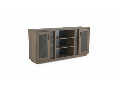 Aktenschrank Sideboard Braun Schwarz Modern Zweifarbig Modern Design