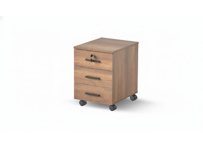 Arbeitszimmer Kommode Braun Schubladen Einfarbig Modern Design Rollen