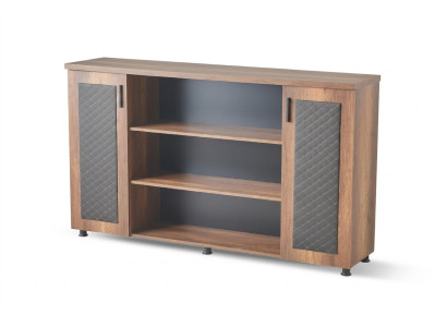 Aktenschrank Sideboard Braun Schwarz Zweifarbig Modern Arbeitszimmer