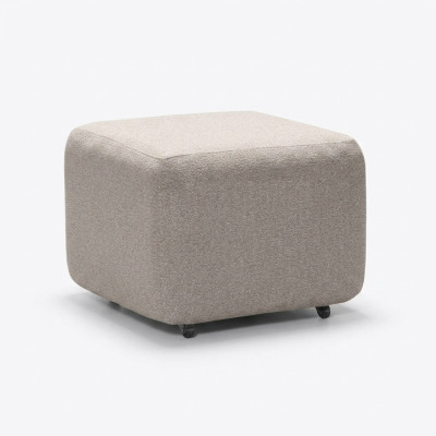 Beiger Textilhocker modern elegant vielseitig
