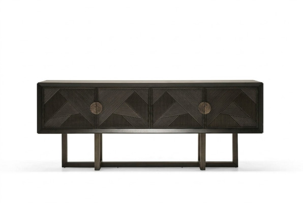 Elegantes braunes Holz TV-Lowboard modern und funktional