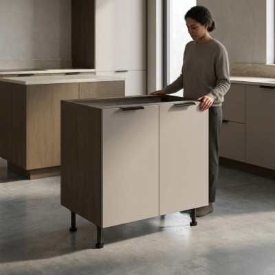 Basis-Unterschrank Küchenschrank Standunterschrank Regalschrank Holz