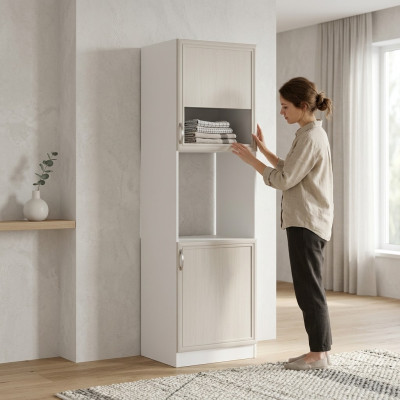 Einbau-Hochschrank mit Backofennische Backofenausschnitt Küchenschrank