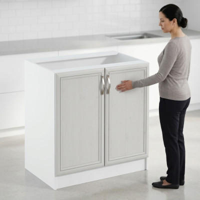 Unterschrank Küchenschrank Küchenunterschrank Schrank Einlegeboden Weiß