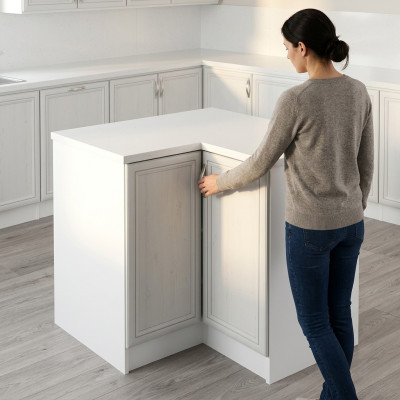Eckunterschrank Küche Kücheneckschrank Eckschrank Küchenschrank Weiß