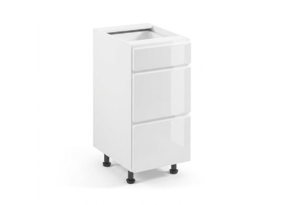 Schubladenschrank Unterschrank Schubladenelement 3 Schubladen Hochglanz