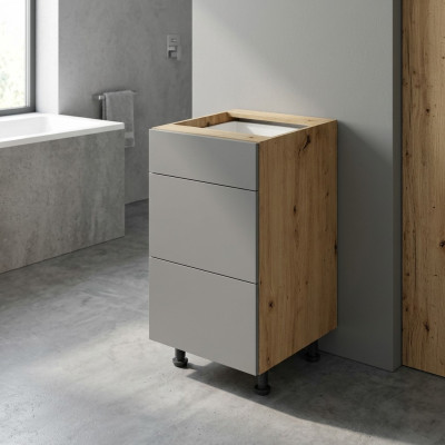 Schubladenschrank Kommode Küchenunterschrank 3 Schubladen Küchenschrank