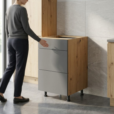 Schubladenschrank Schubladenkommode Unterschrank 3 Schubladen Einbauküche