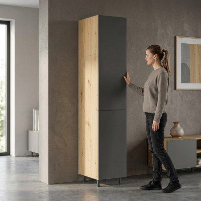 Küchenhochschrank mit Regalfächern Stauraumschrank Küchenschrank Hoch