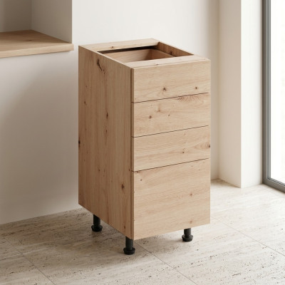 Schubladenkommode Unterschrank mit Schubkastenfronten Küchenschrank