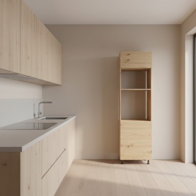 Küchenhochschrank für Backofen und Mikrowelle Einbauschrank Küchenschrank
