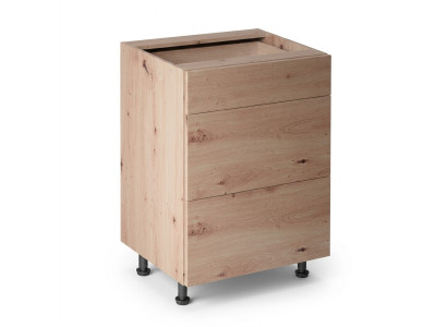 Küchenschubladenschrank Unterschrank 3 Schubladen Kommode Schubladenmodul