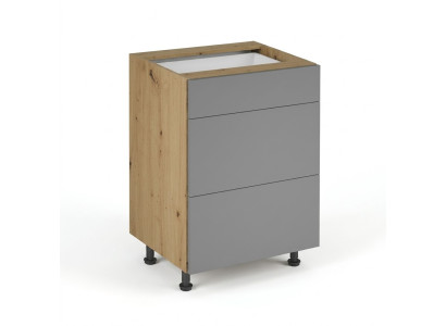 Schubladenschrank Küchenunterschrank 3 Schubladen Kommode Schubladenmodul