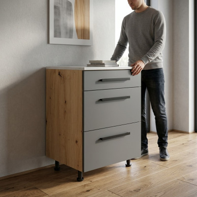 Schubladenschrank Schubladenkommode 3 Schubladen Auszugsschrank Küche