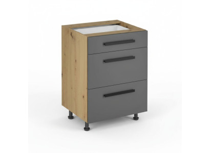 Schubladenschrank Schubladenkommode 3 Schubladen Auszugsschrank Küche