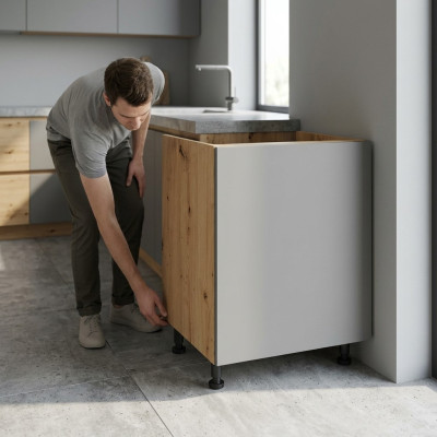 Spülenunterschrank Unterschrank Waschbeckenschrank Küchenschrank Grau