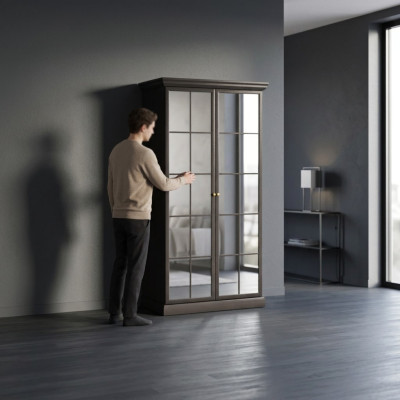 Stoffschrank Kleiderschrank Spiegeltüren Spiegelschrank Garderobenschrank