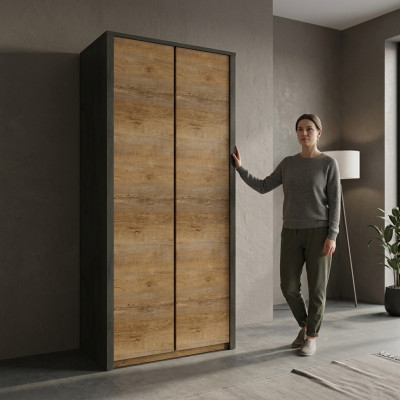 Stoffschrank Kleiderschrank aus Stoff Garderobe Schrank Kleiderstange