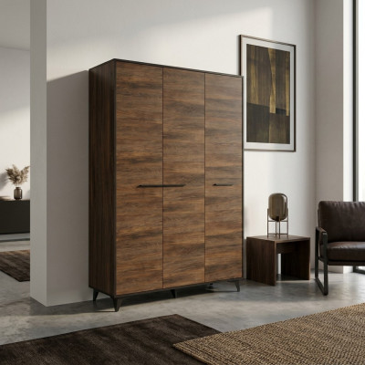 Kleiderschrank Stoff Garderobe mit Kleiderstange Schlafzimmerschrank