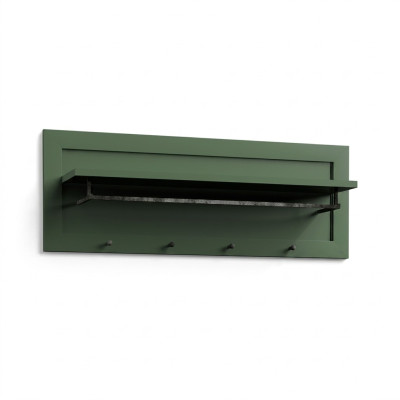 Wandgarderobe Wandablage Hakenleiste mit Kleiderstange Garderobenleiste