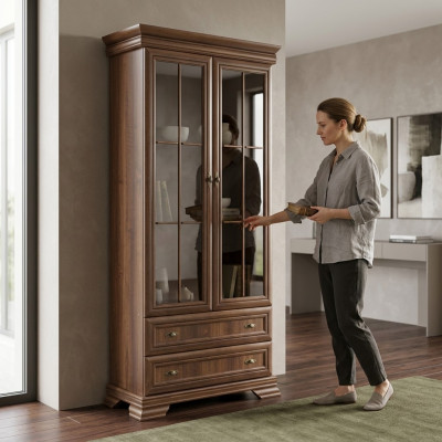 Buffetschrank Vitrinenschrank Anrichte Regalschrank mit Schubladen Antik