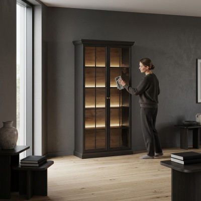 Glasvitrine Buffetschrank Anrichte Vitrinenschrank Küchenanrichte Vitrine