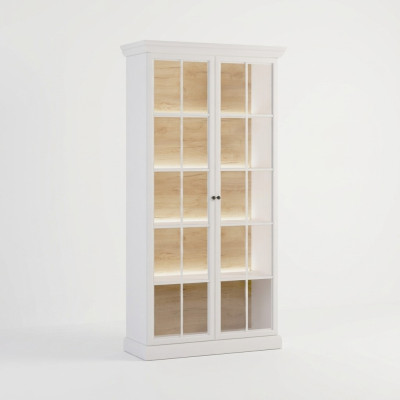 Buffetschrank Vitrinenschrank Anrichte Glasvitrine Küchenbuffet Weiß