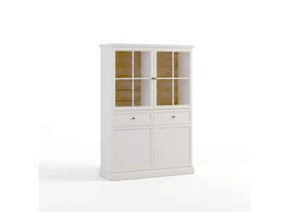Buffet Schrank Küchenanrichte Glasvitrine Vitrinenschrank 2 Schubladen