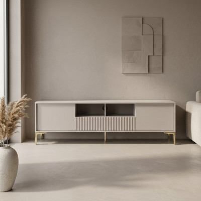 TV Lowboard TV Schrank Board Fernsehschrank Sideboard Modern Edelstahl
