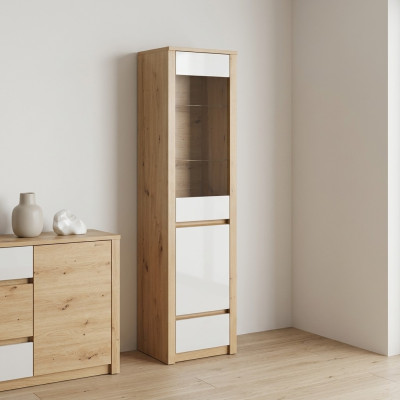 Schrank Vitrinenschrank Buffet Regalschrank Glasfront Glas-Regalböden