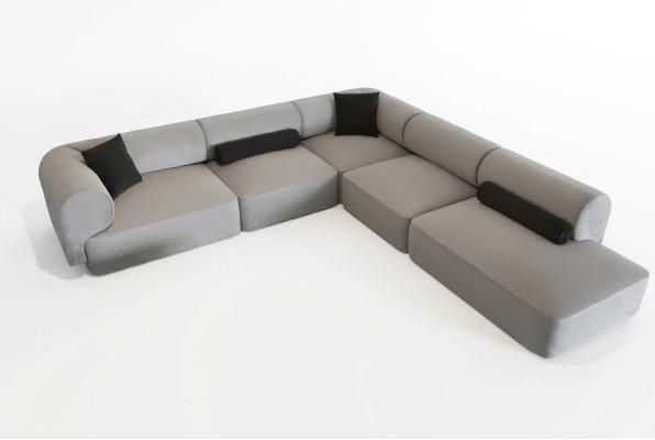 Eck-Sofa in modernem stilvollem Design für die Gemütlichkeit des Wohnzimmers