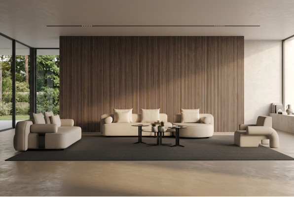 Set für Wohnzimmer 2x Sofa mit Sessel Ästhetik und Komfort
