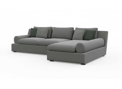 Ecksofa  Ästhetik der Form und Weichheit des Stoffes