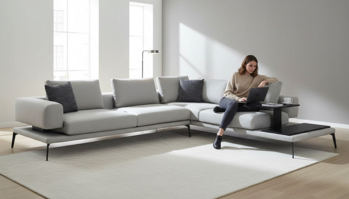 Ecksofa für das Wohnzimmer Prägnantes Design, maximale Gemütlichkeit