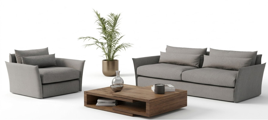 Sofa s křeslem v moderním stylu do obývacího pokoje