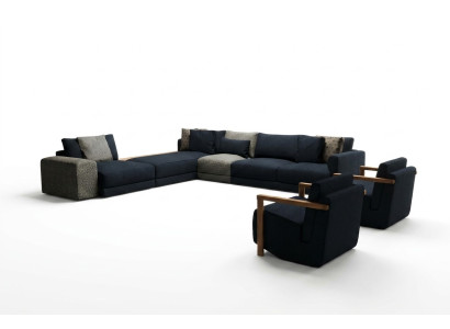 Ecksofa mit Sessel in stilvollem Design Spektakulär und bequem zugleich